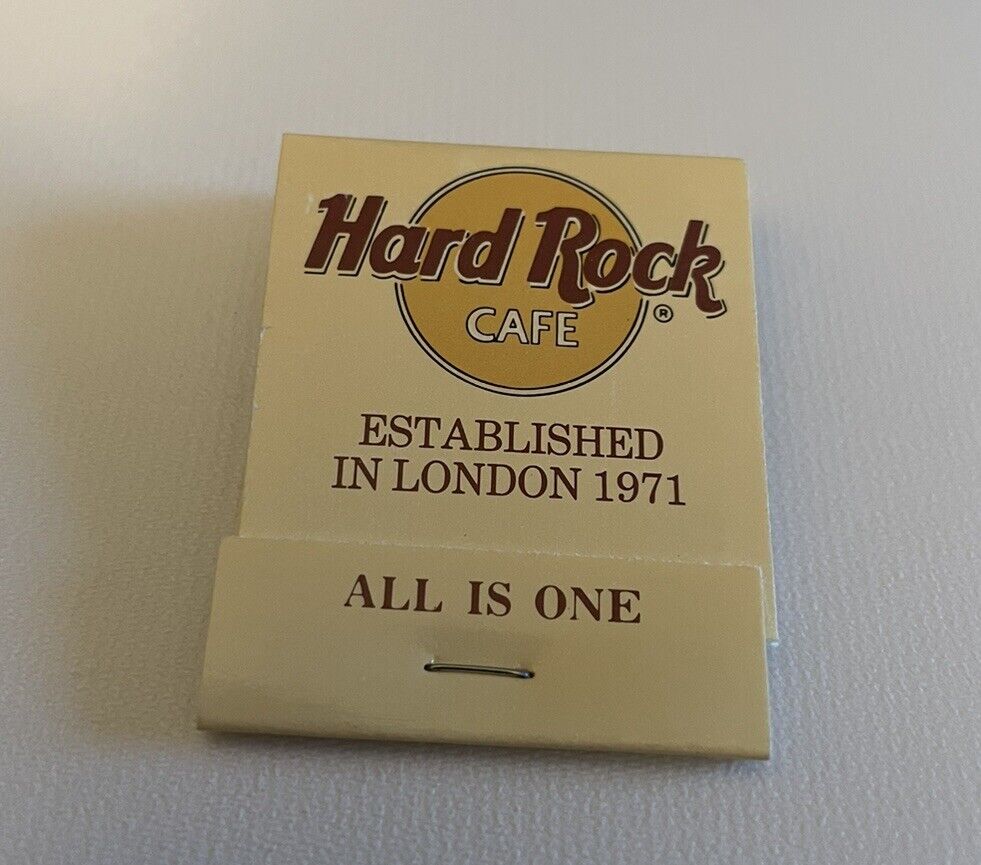 Vtg Hard Rock Cafe Restaurant Established London  1971 Matchbook Full Unstruck.