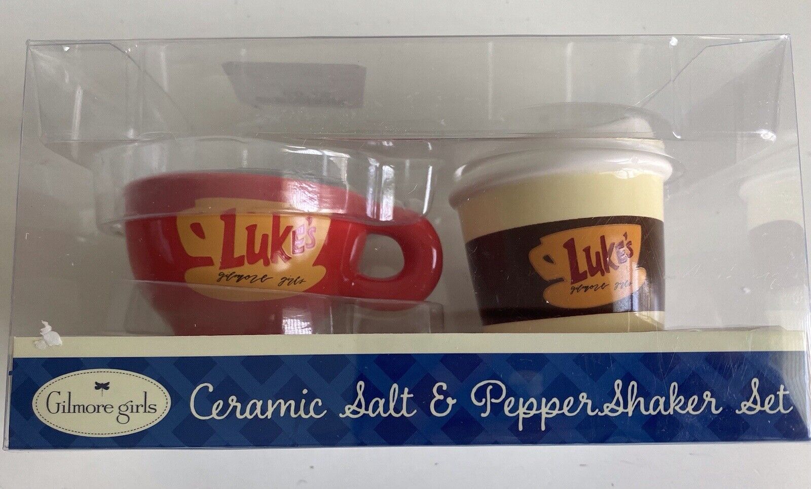 Gilmore Girls Latte Mug Ceramic Salt And Pepper Shaker Set “Luke’s” NEW