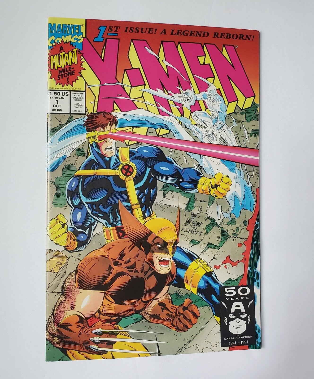 X-Men #1 (1991, Marvel Comics) Cyclops + Wolverine cover variant