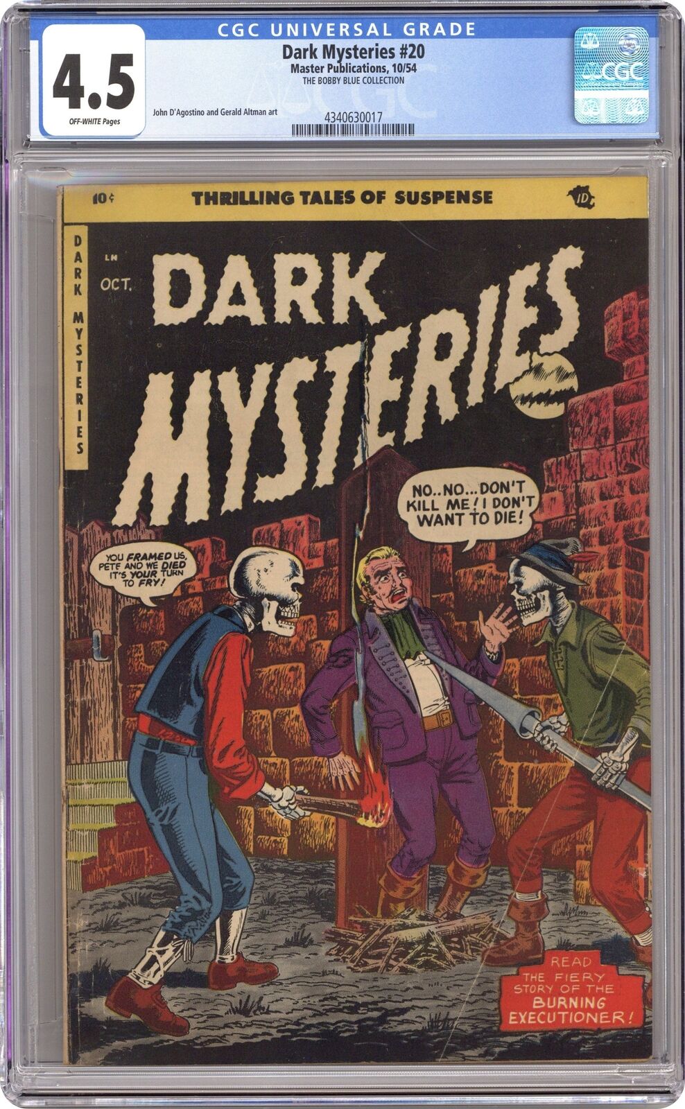 Dark Mysteries #20 CGC 4.5 1954 4340630017