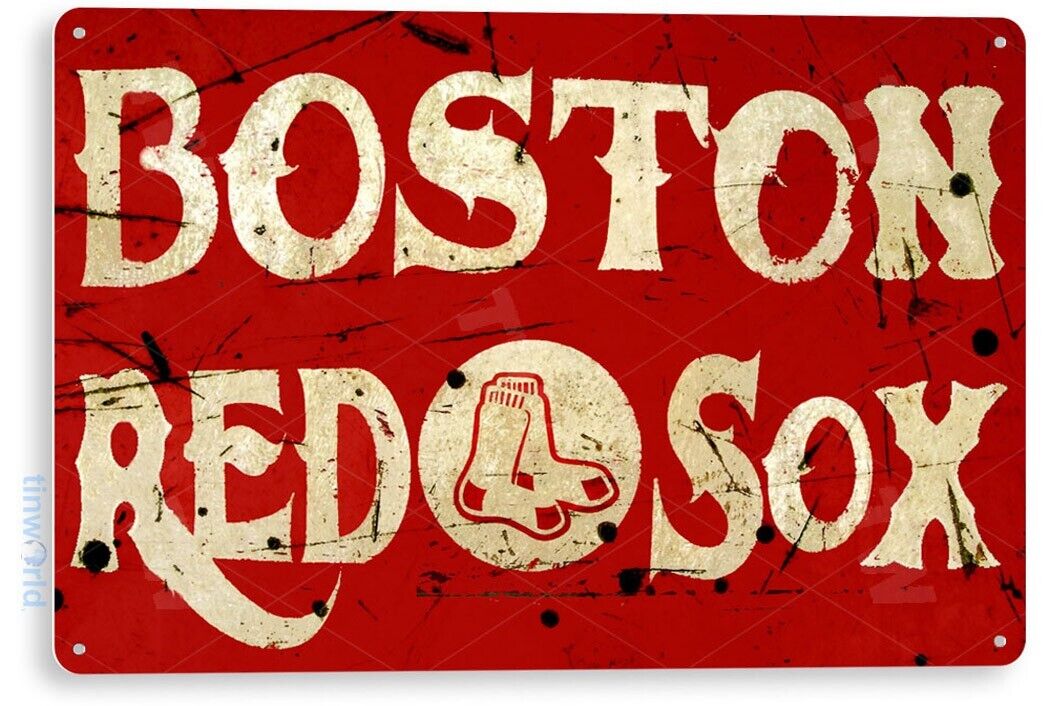 TIN SIGN Boston Red Sox Baseball Sports Fenway Park Décor Store Shop Bar A862