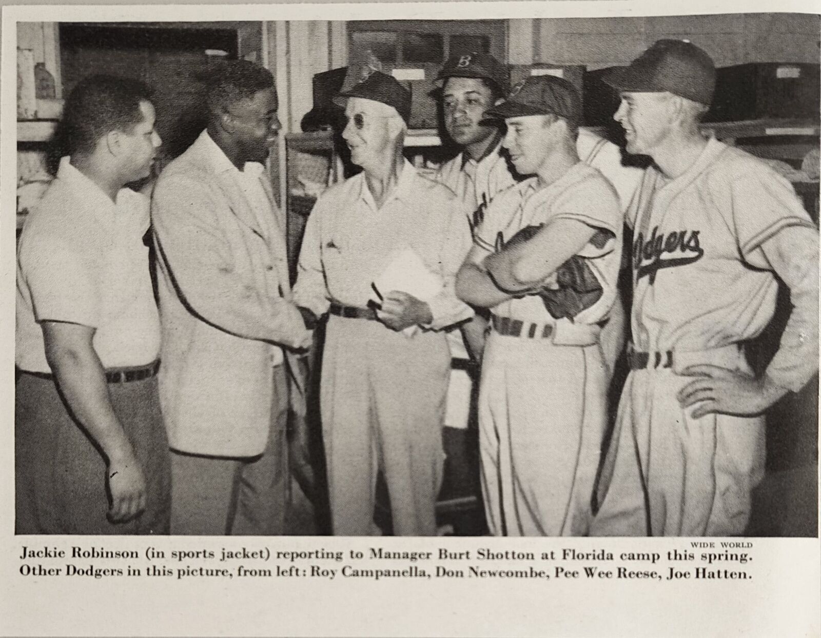 1950 Magazine Photo Jackie Robinson Brooklyn Dodgers Campanella,Pee Wee Reese