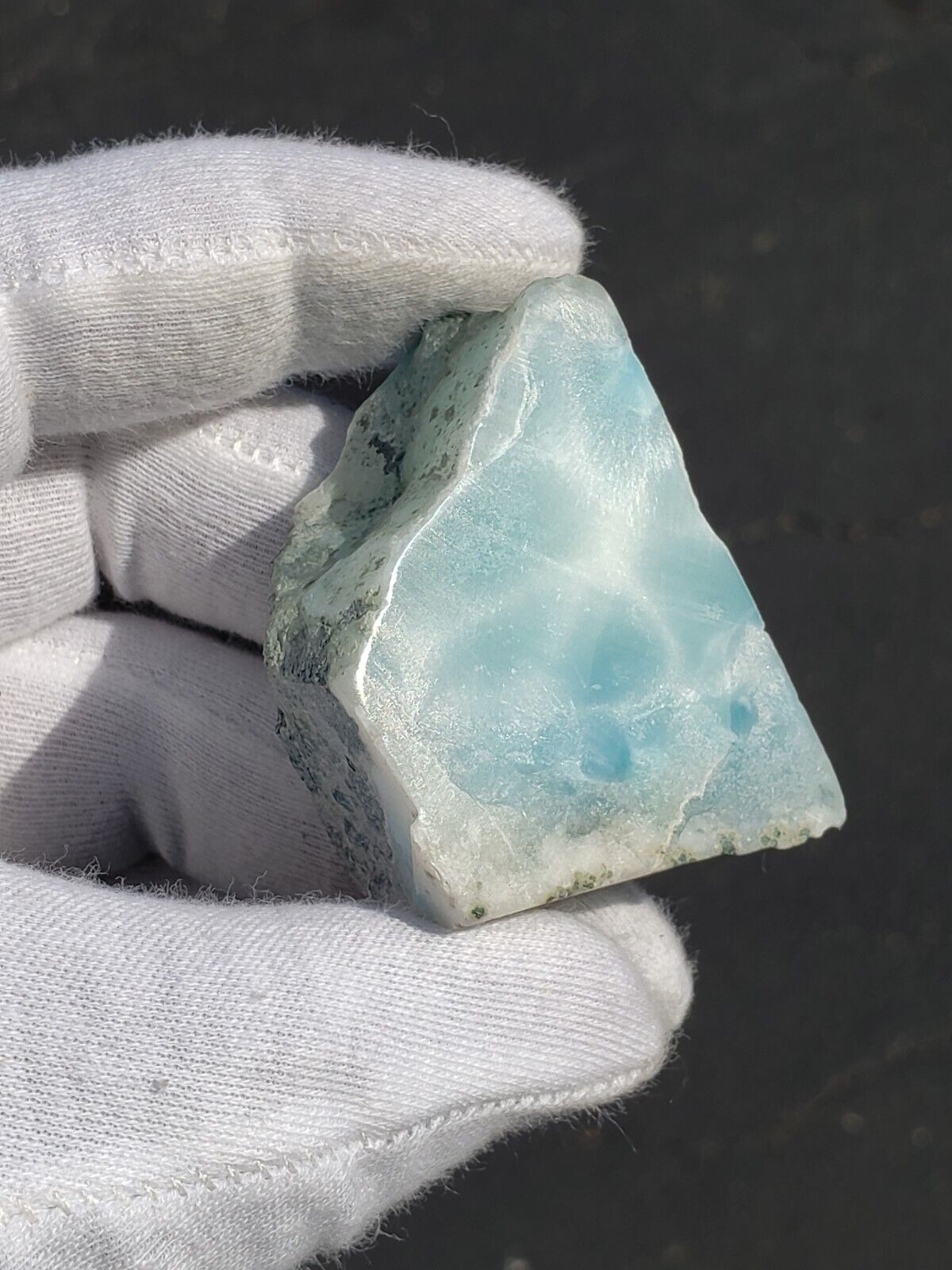 2.1 Inch Stunning Blue AA Natural Larimar Lapidary Stone Polished 75 Grams