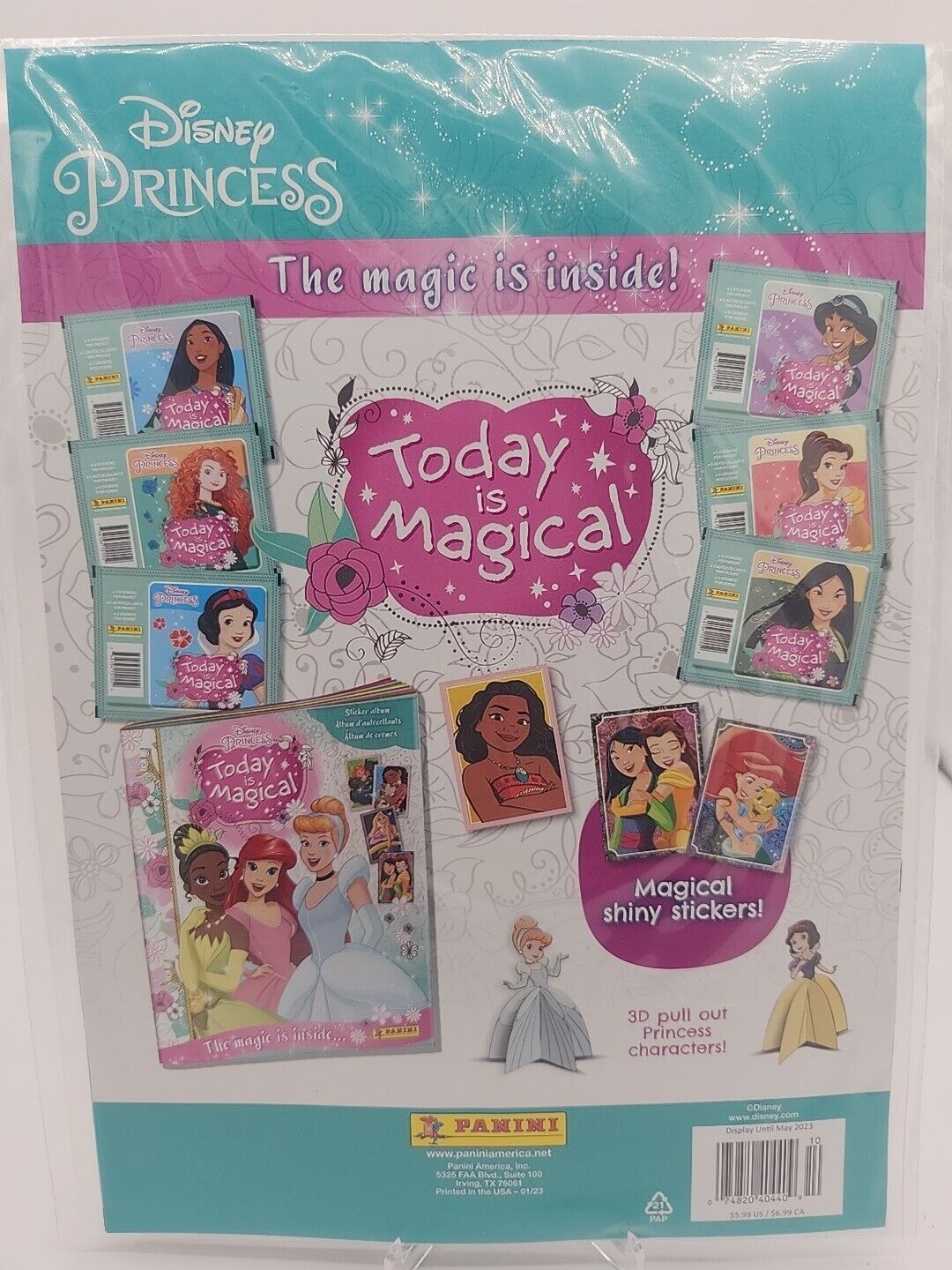 Panini Disney Princess Today Is Magical 5Packs (25 Stickers) Sealed Ship Fast