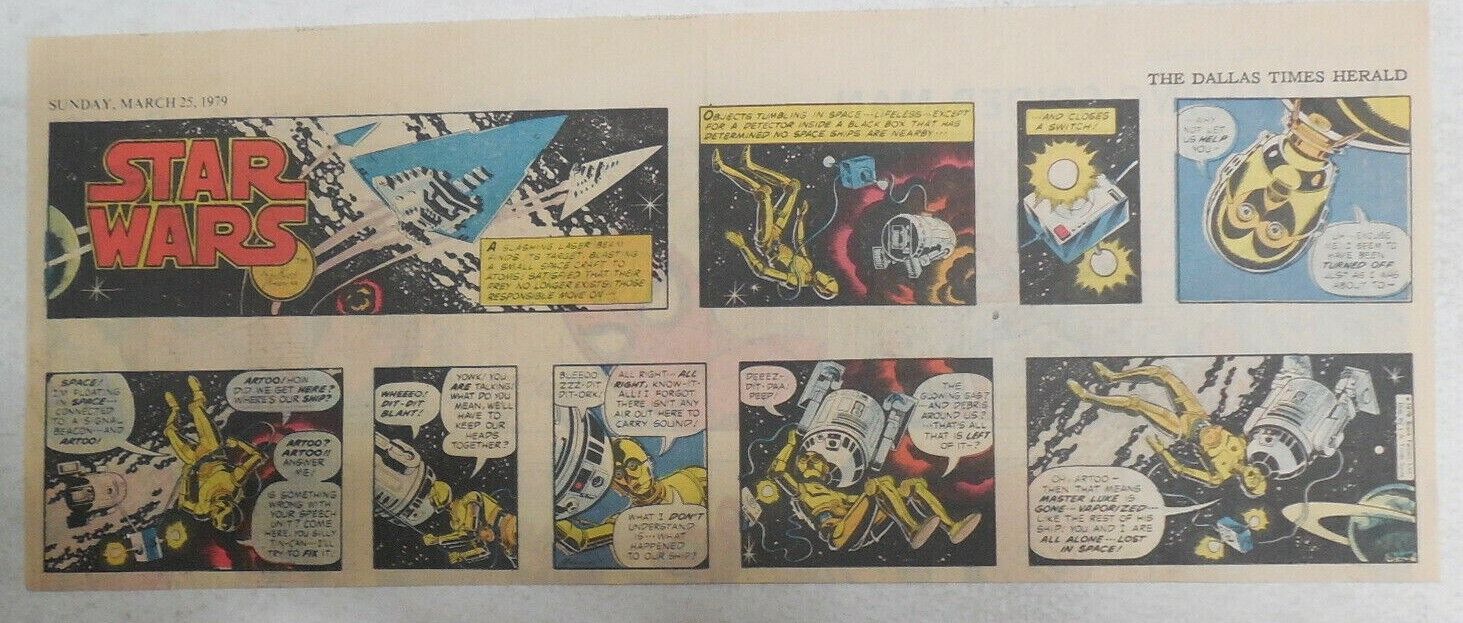 (40) Star Wars Sunday Pages by Russ Manning from 1979 Quarter Page Size Year #1