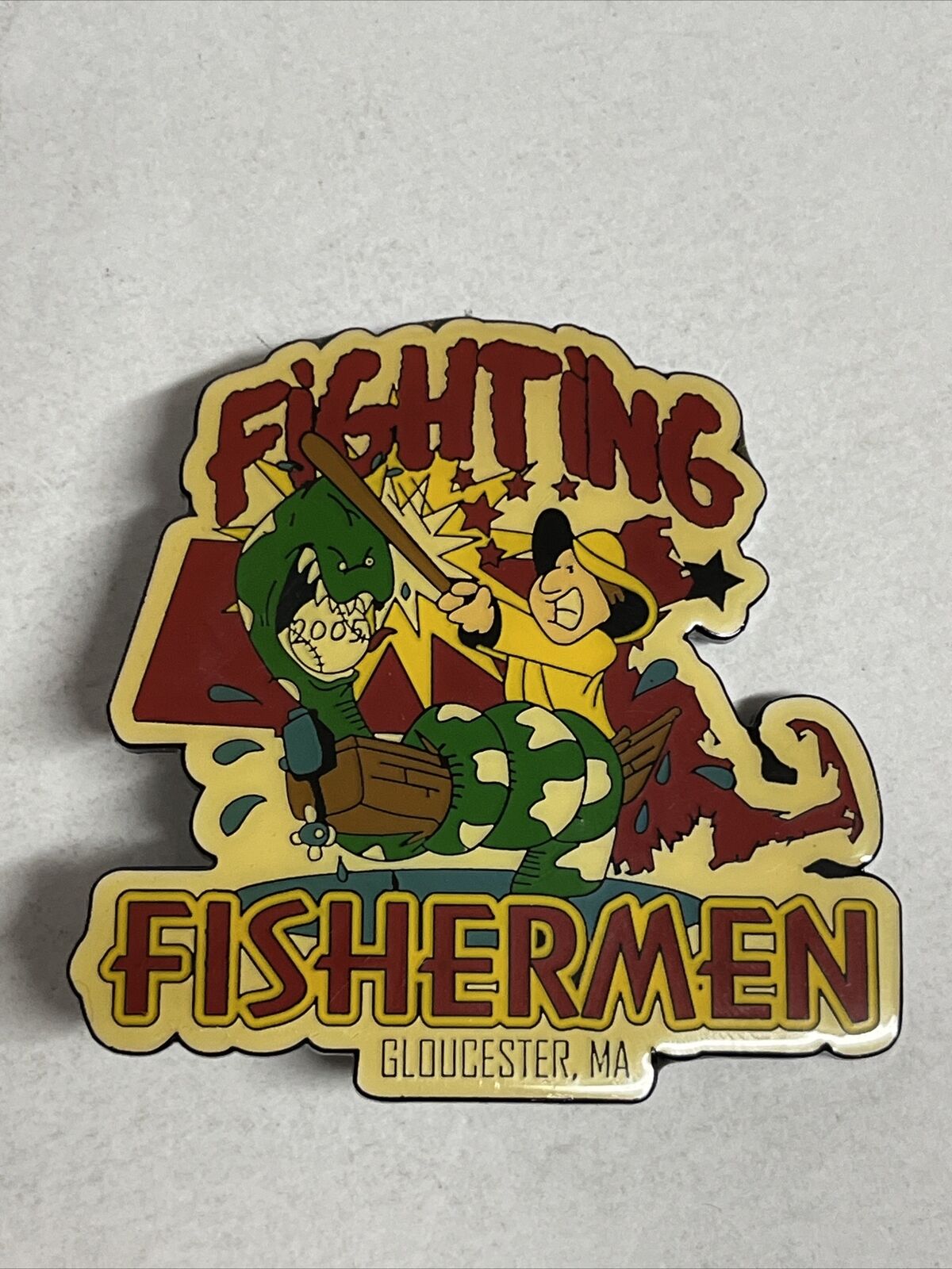Cooperstown Dreams Park Pin 2005 Fighting Fisherman Gloucester, MA Baseball