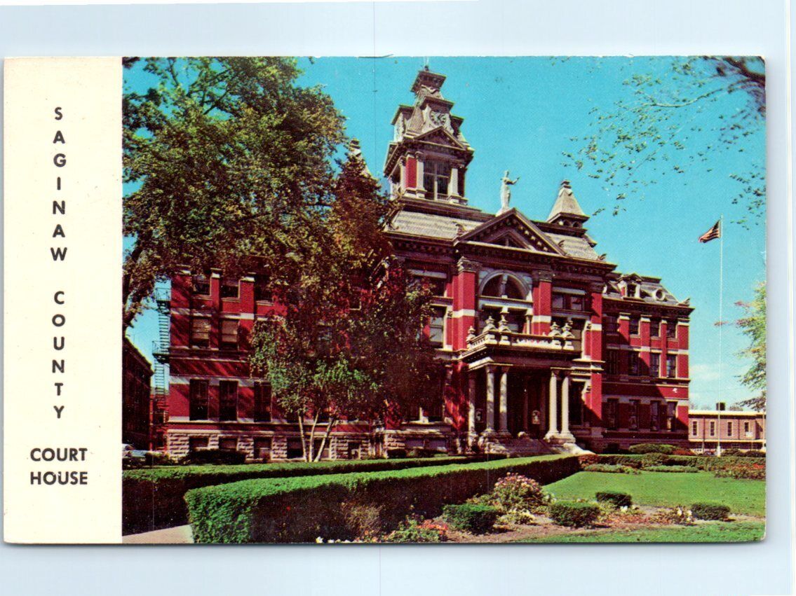 Postcard - Saginaw County Court House - Saginaw, Michigan, USA, North America
