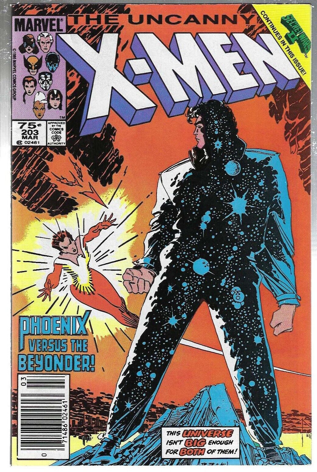 UNCANNY X-MEN #203 MARVEL COMICS 1985 NEWSSTAND VF/NM WHITE PAGES CGC IT
