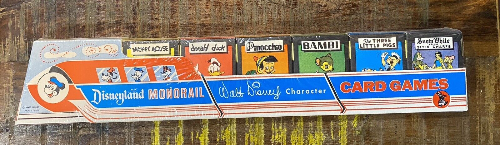 UNWRAPPED Vintage Disneyland MONORAIL Walt Disney Character CARD GAMES NOS