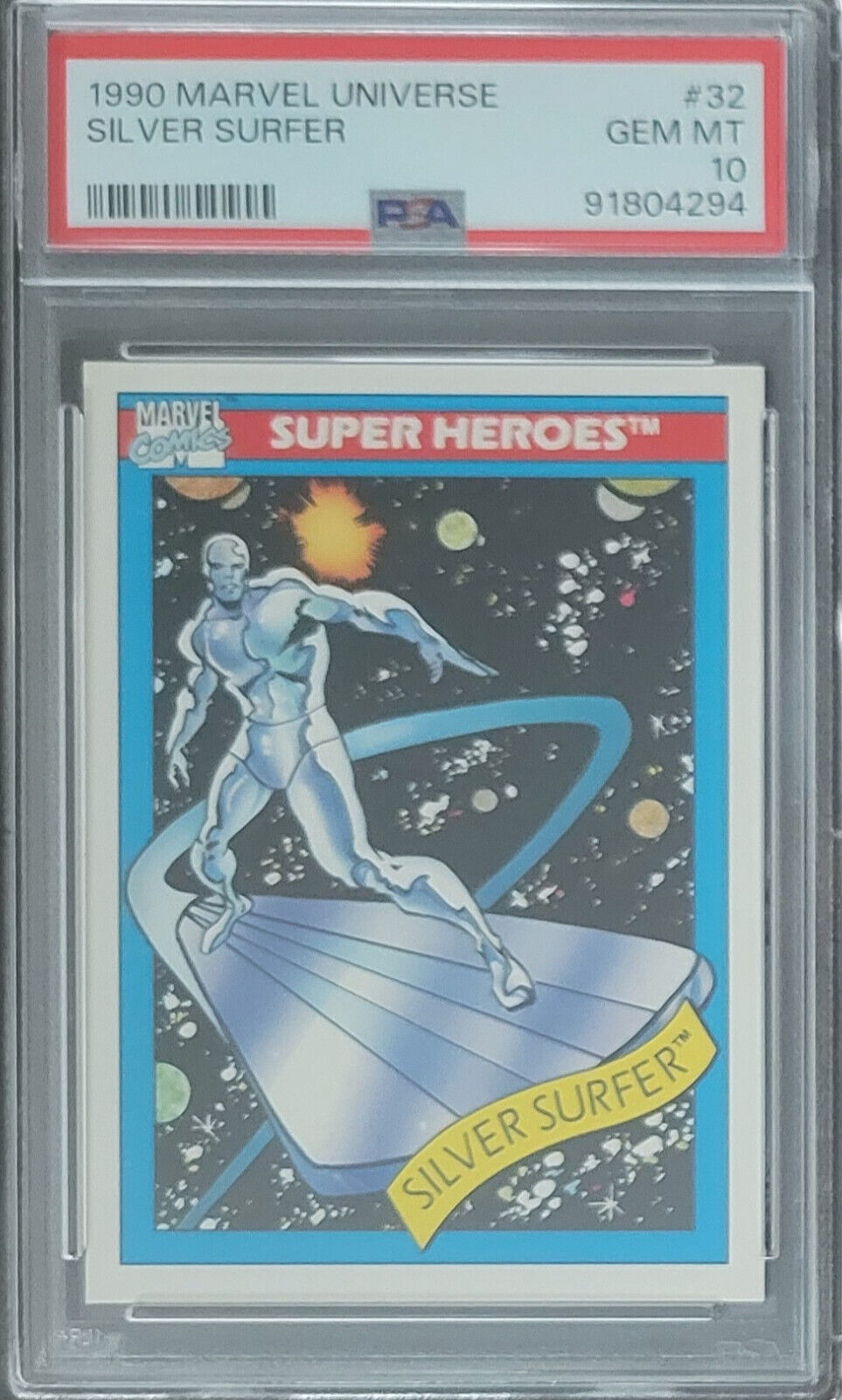 1990 Marvel Universe Silver Surfer #32 Low Pop Rare PSA 10 GEM 💎🔥