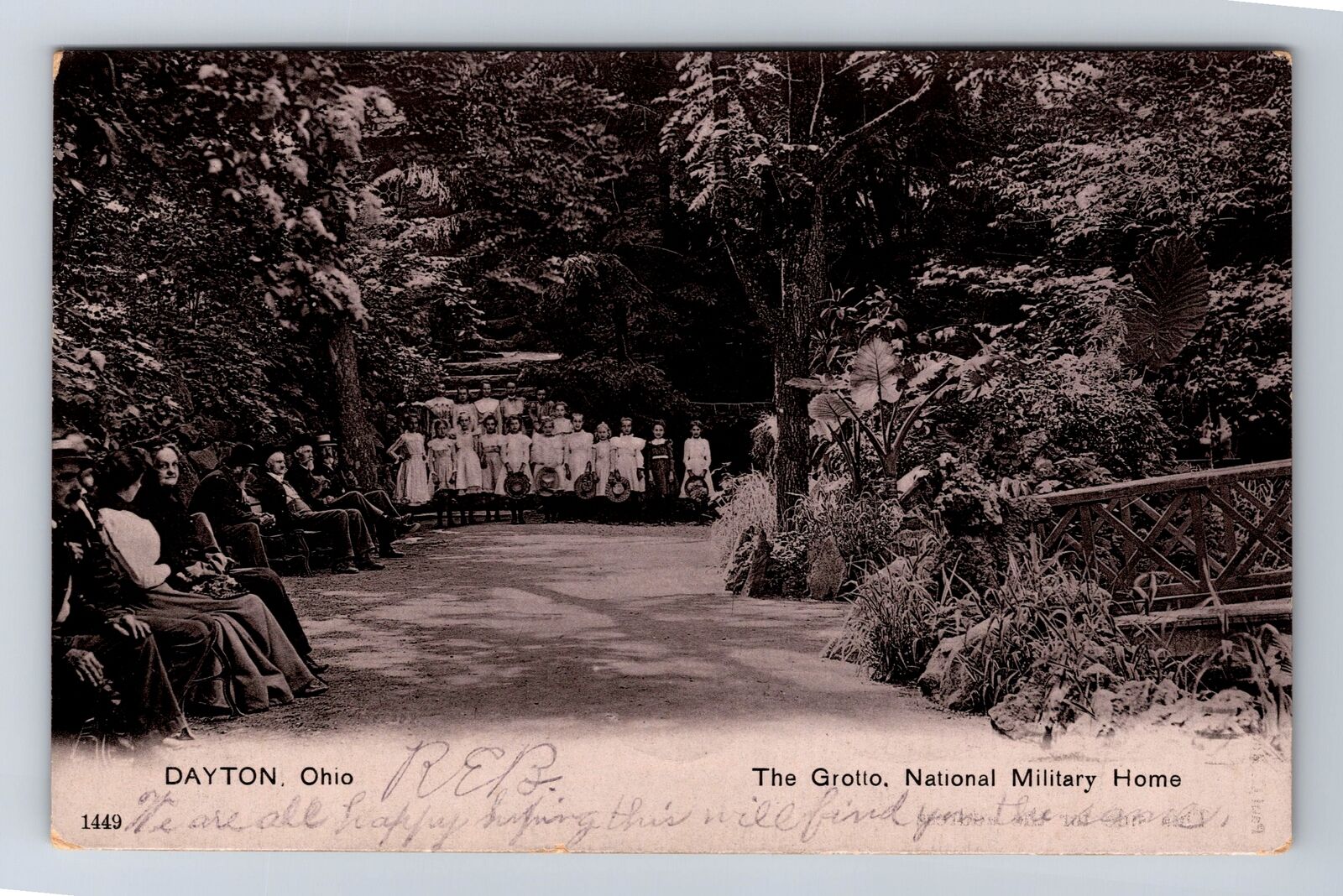Dayton OH-Ohio, The Grotto, National Military Home, Vintage c1907 Postcard