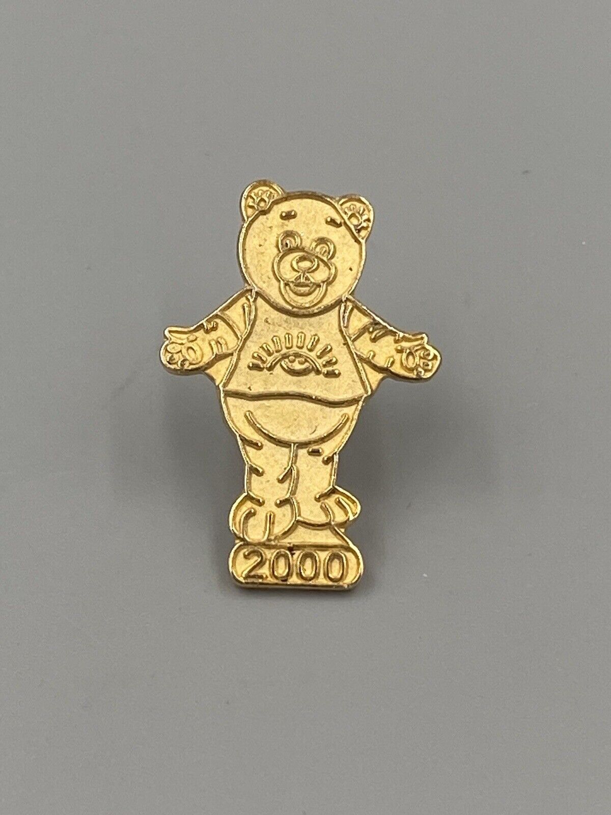 Gold Colored British Columbia Children\'s Hospital Teddy Bear Lapel Pin