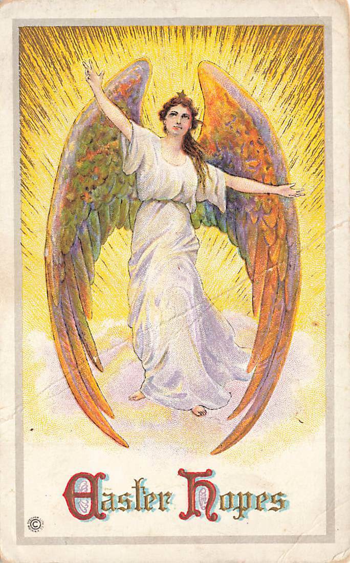 c1915 Angel Sunbeams Easter P280