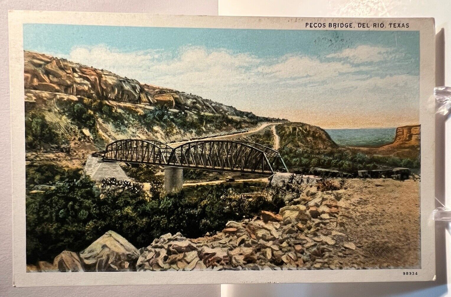 Postcard c1920s Pecos Bridge Del Rio, Texas TX - Rare View