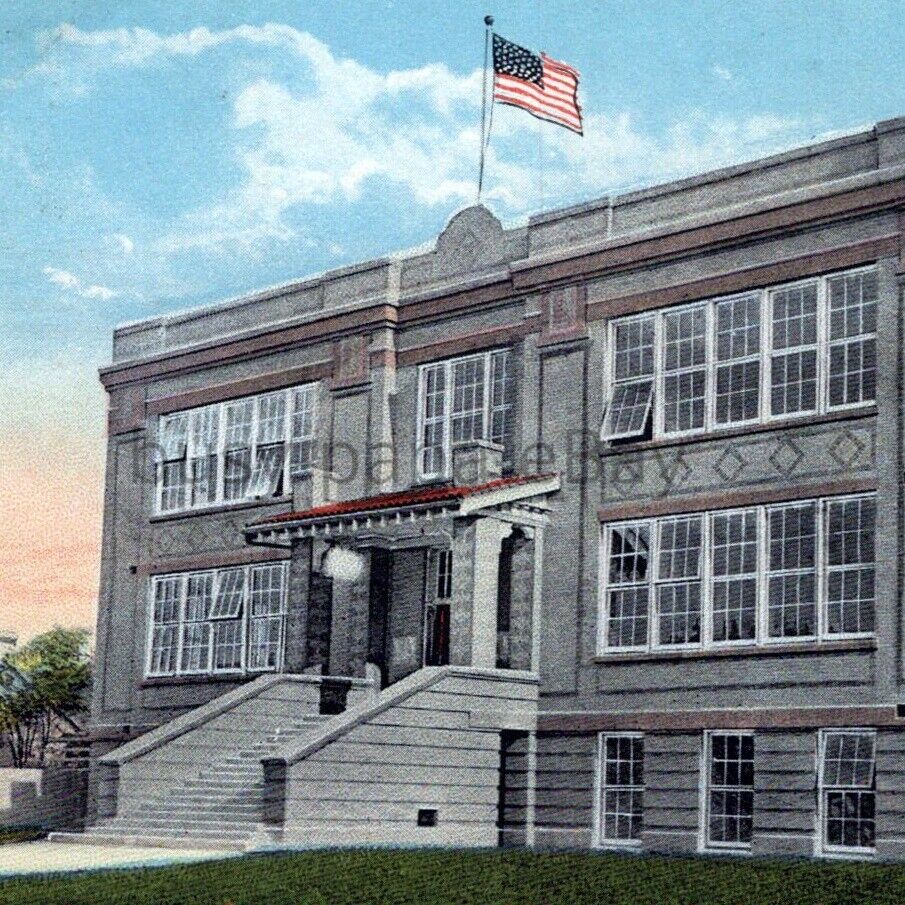 Vintage 1910s The Urban Grammar School Laredo Texas Postcard