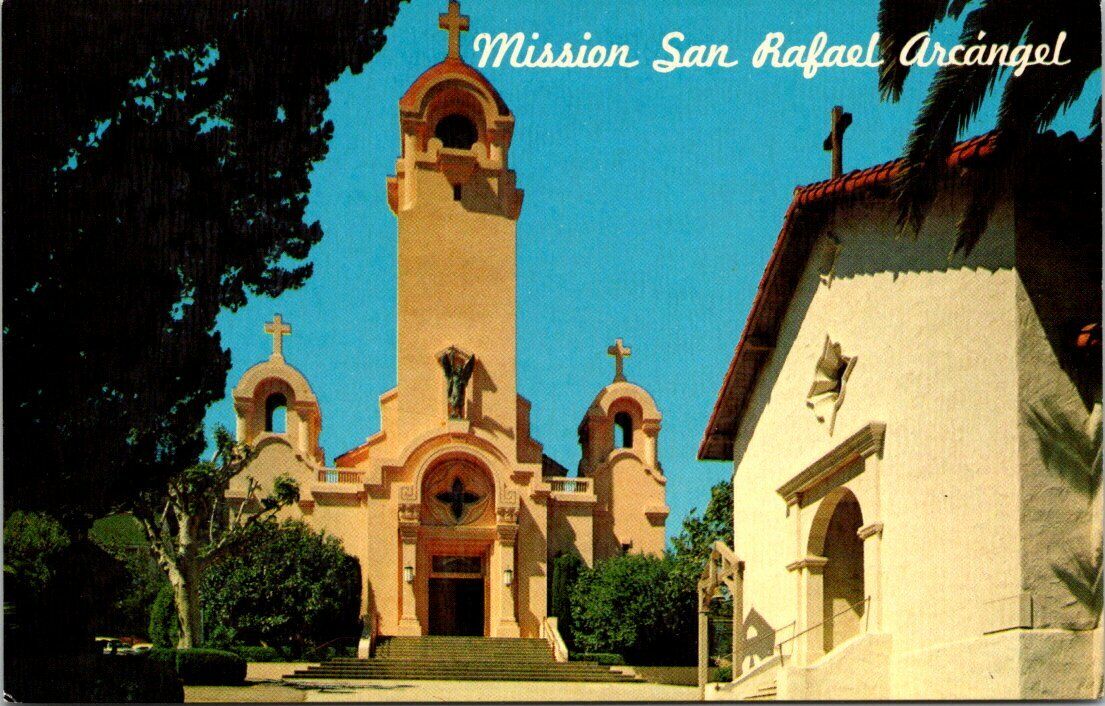 Mission San Rafael Arcangel Marin County California Vintage Postcard