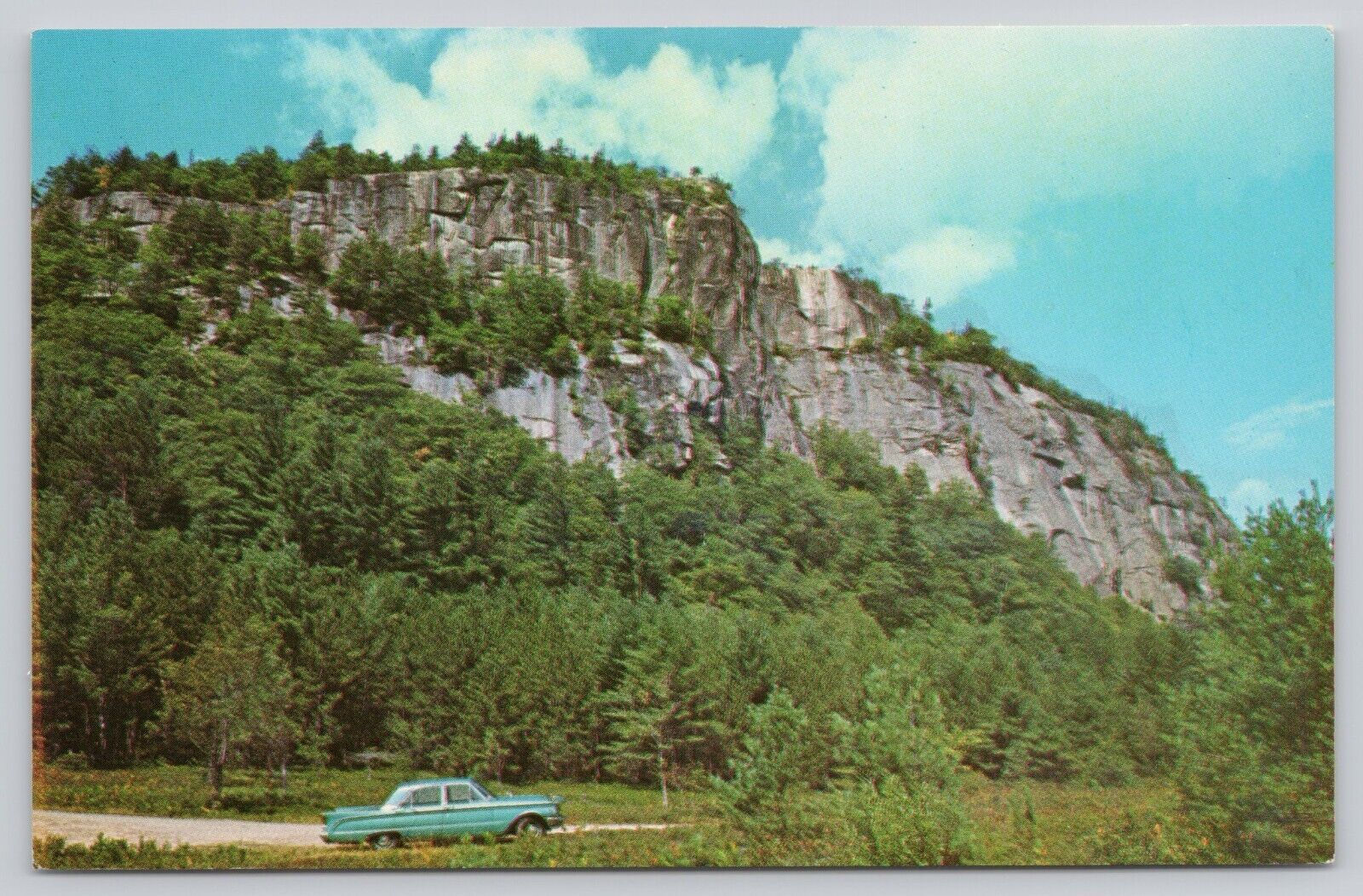 Cathedral Ledge Echo Lake State Park North Conway New Hampshire Vintage Postcard