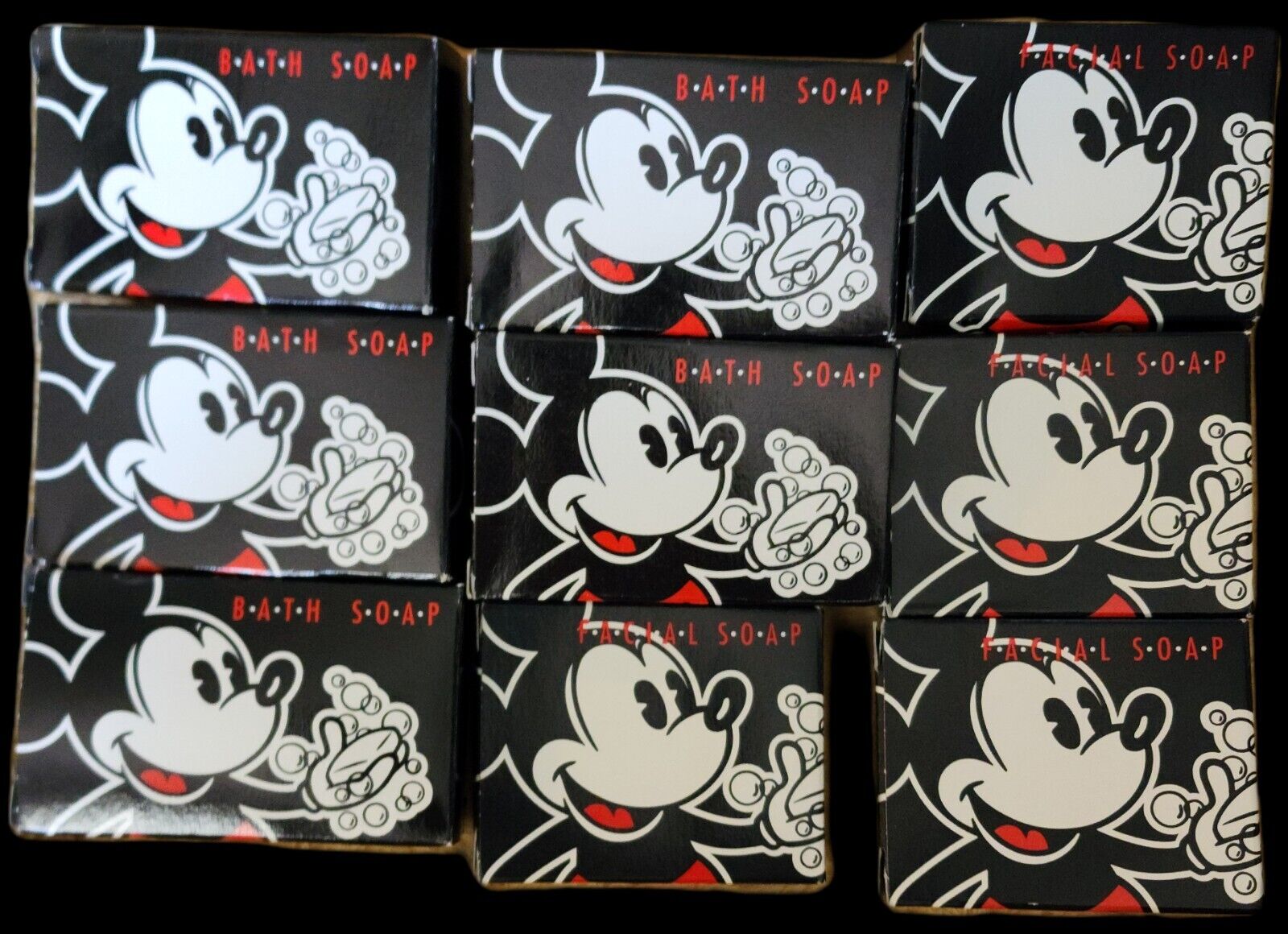 NINE Vintage Walt Disney World Resort Facial Bath Soap Bars Mickey Mouse Minnie