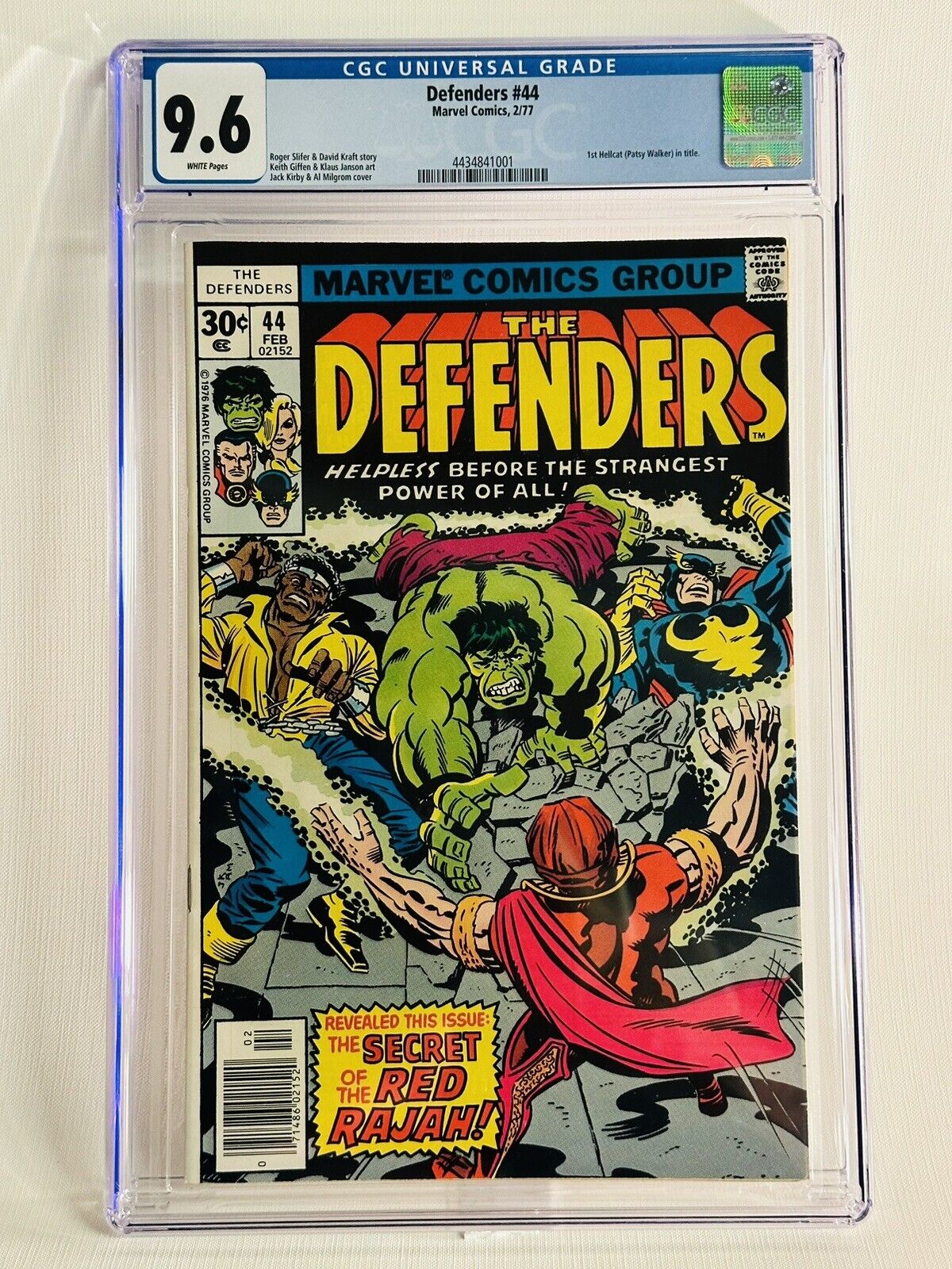 DEFENDERS 44 CGC 9.6 WP 1st HELLCAT PATSY WALKER Marvel Comics BRONZE AGE 1977