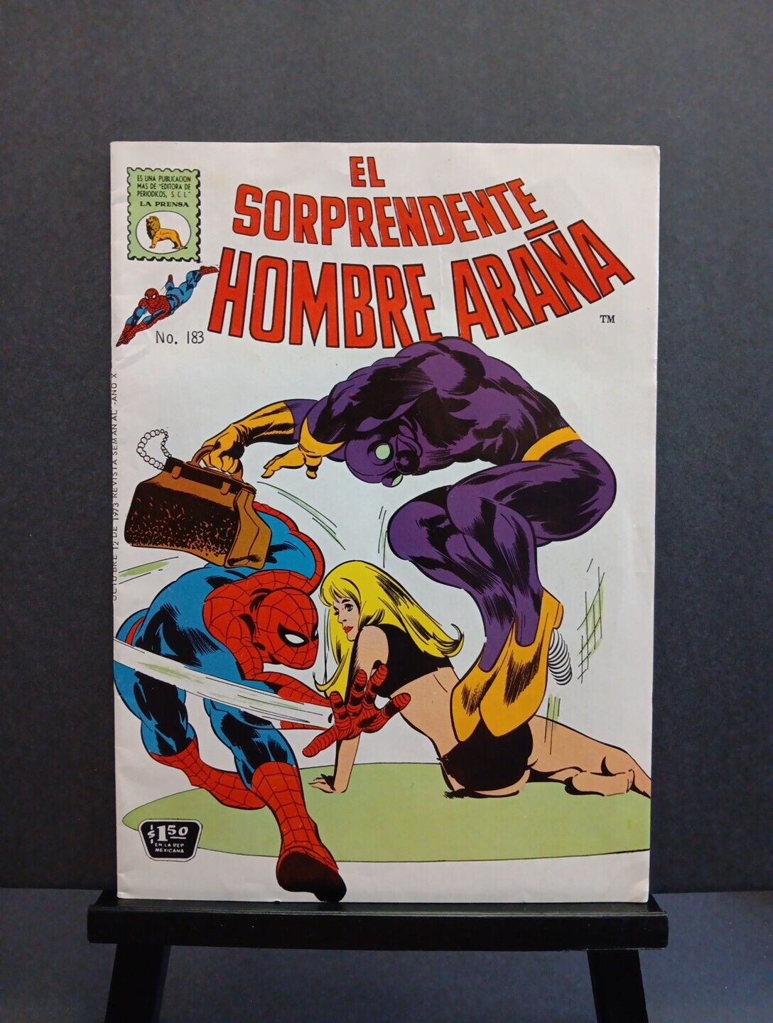 El Sorprendente Hombre Arana #183 Scarce La Prensa Gwen Stacey Cover Spider-Man