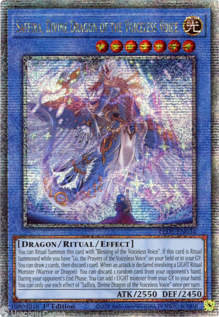 LEDE-EN034 Saffira, Divine Dragon of the Voiceless Voice : Quarter Century Secre