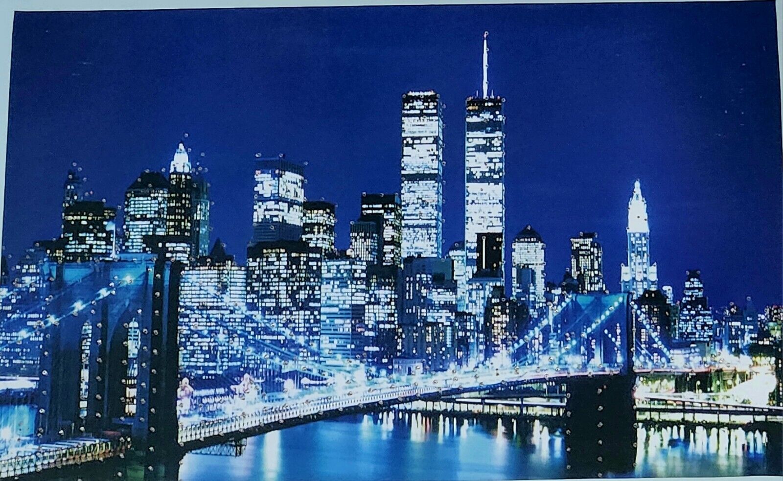 WTC New York Vintage Skyline LED Mirror Sept 11 Families’ Charity 75%