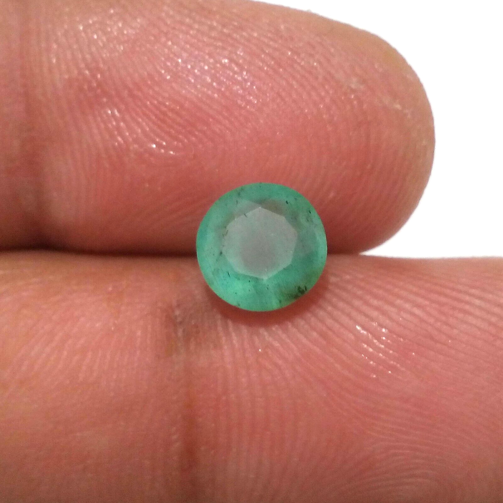 AA+ Excellent Zambian Emerald Faceted Round 1.70 Crt Pretty Green Loose Gemstone