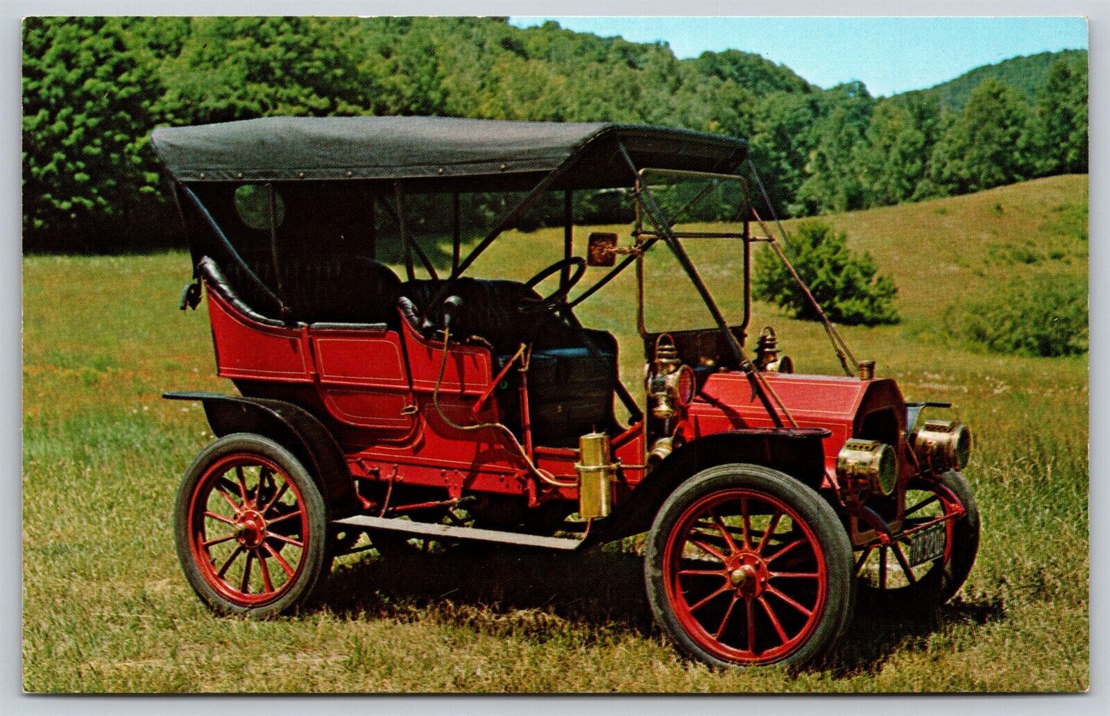 Postcard 1909 REO Touring Car 2 cyl 22 HP auto B37
