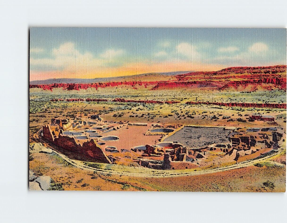 Postcard Pueblo Bonito Ruins Chaco Canyon National Monument Nageezi NM USA