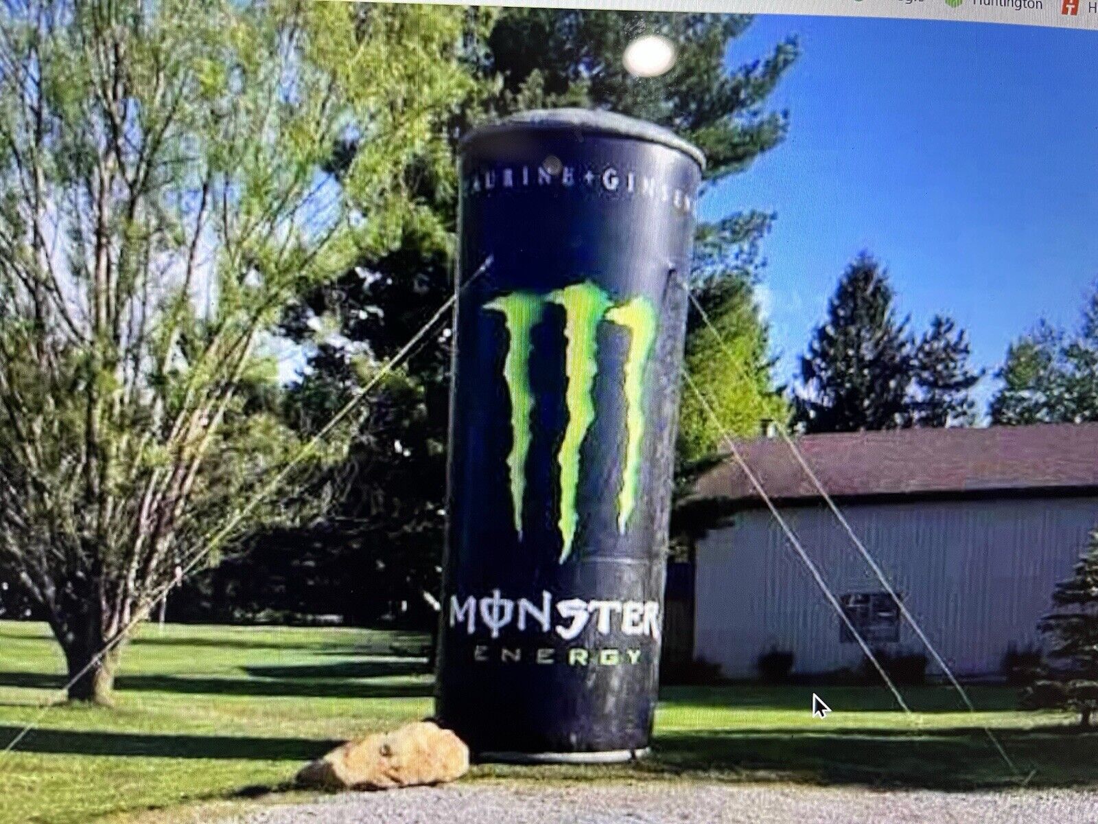 RARE - HUGE MONSTER ENERGY DRINK PROMOTIONAL BLOW-UP CAN STORE DISPLAY - EUC