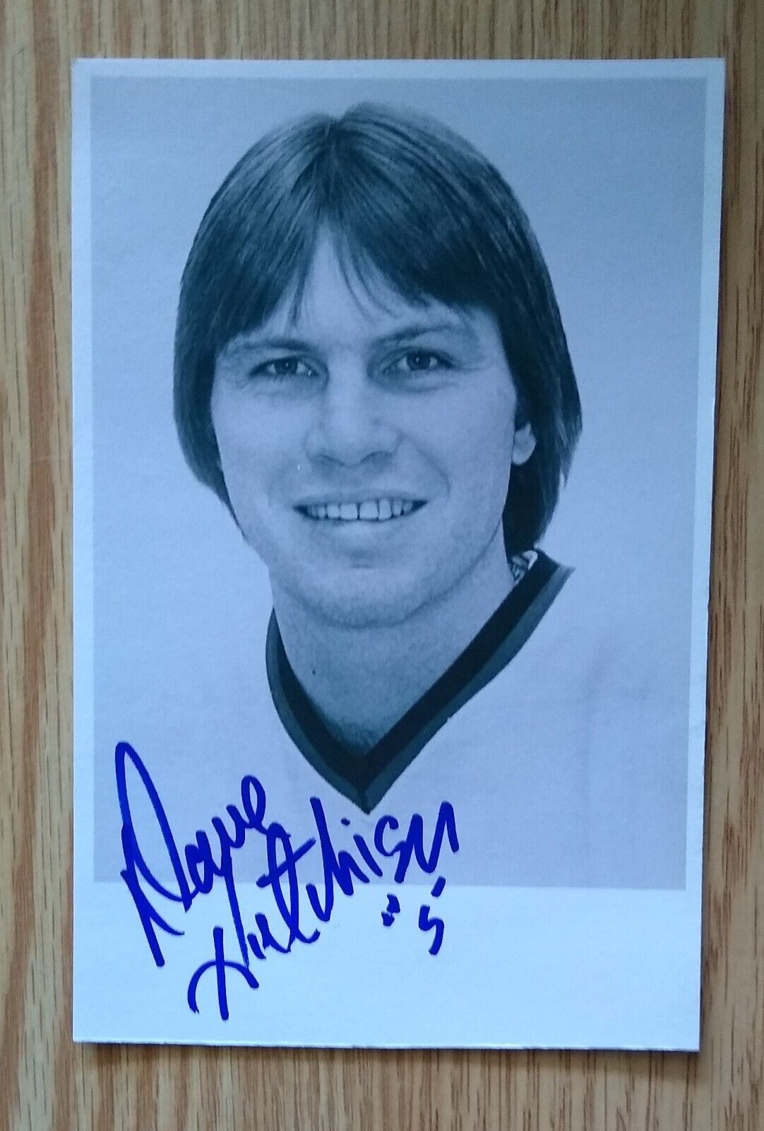 Dave Hutchison Signed 4x6.5 Photo Autographed Toronto Maple Leafs NHL