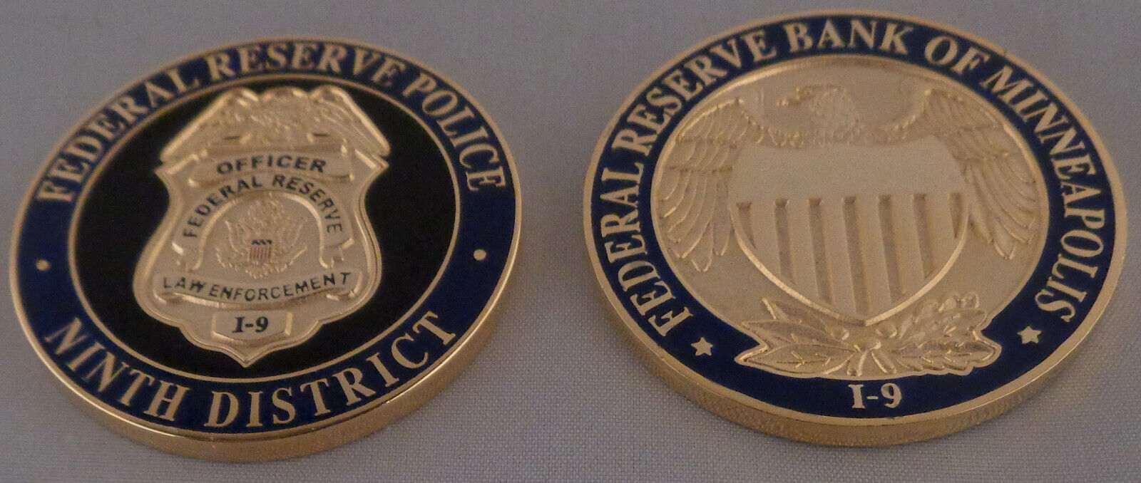 Federal Reserve Police Officer 9th District CHALLENGE COIN Minneapolis MN Ninth