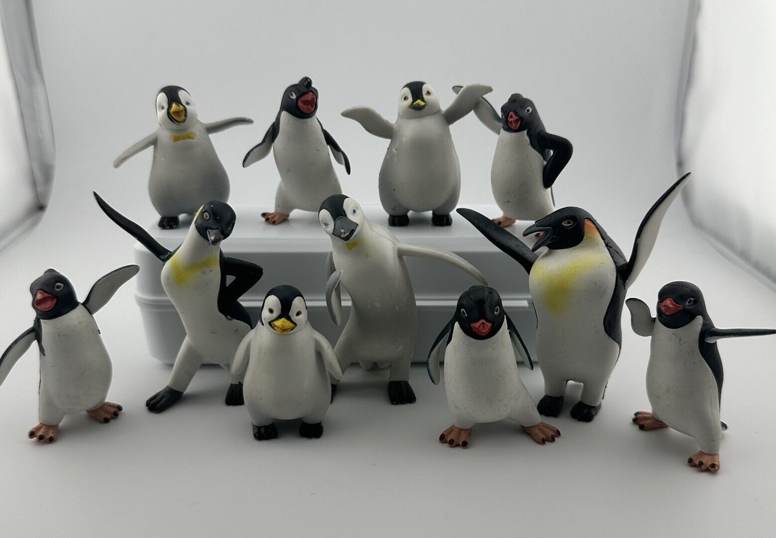 11 Toy Penguin Figurines - Happy Feet Collectible Set Series