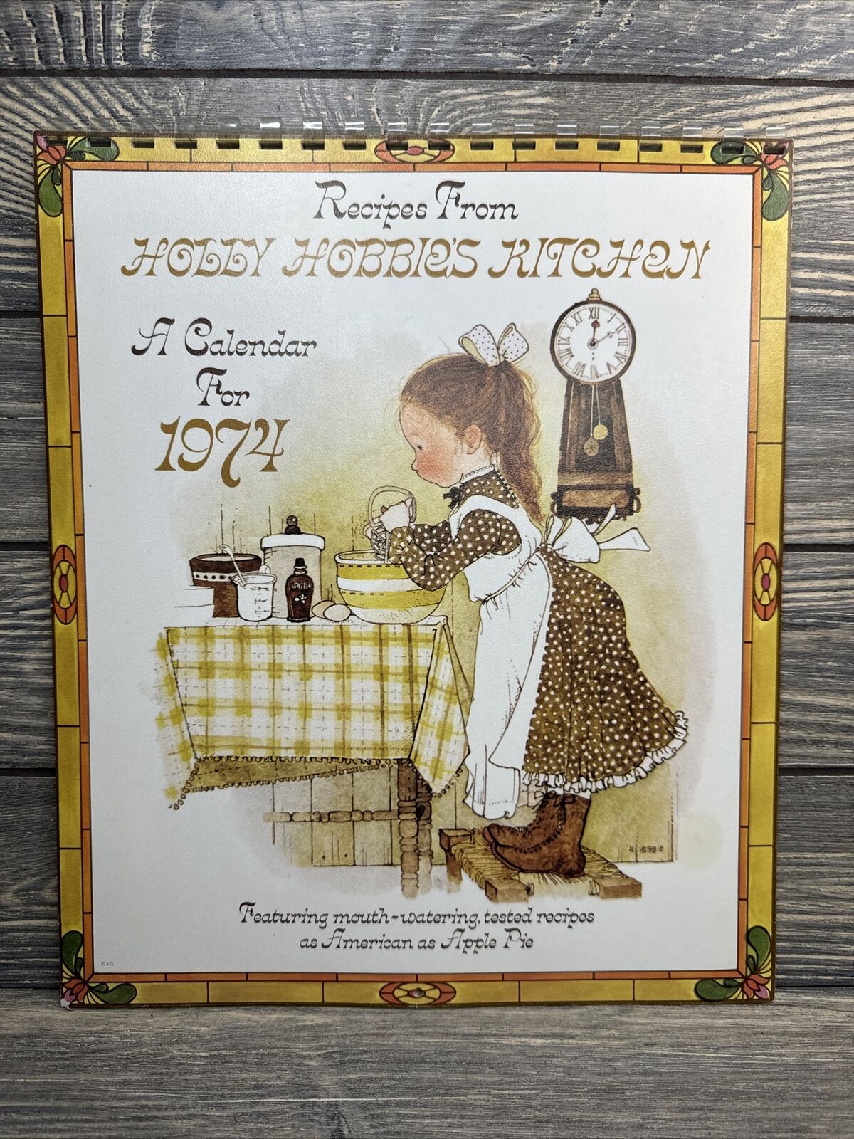 Vtg American Greetings Holly Hobbie Kitchen Recipes Calendar 1983 