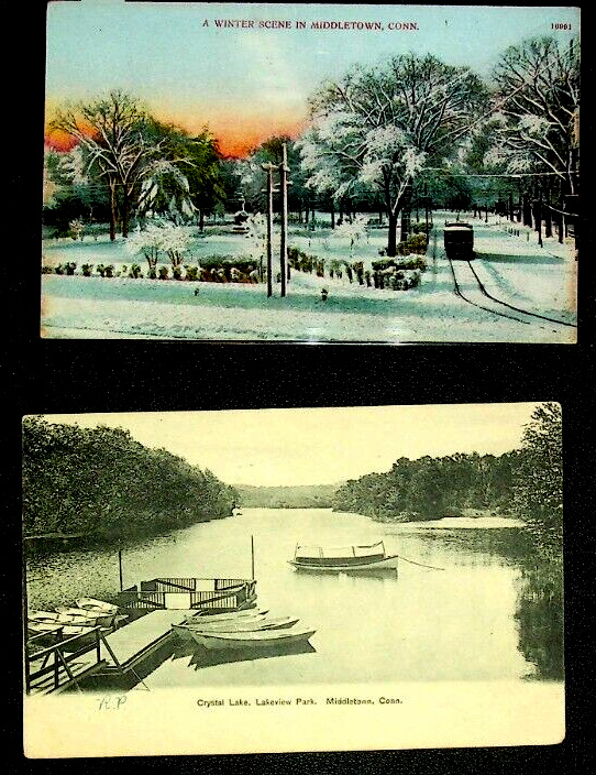 9 Middletown, CT antique post cards lot #203