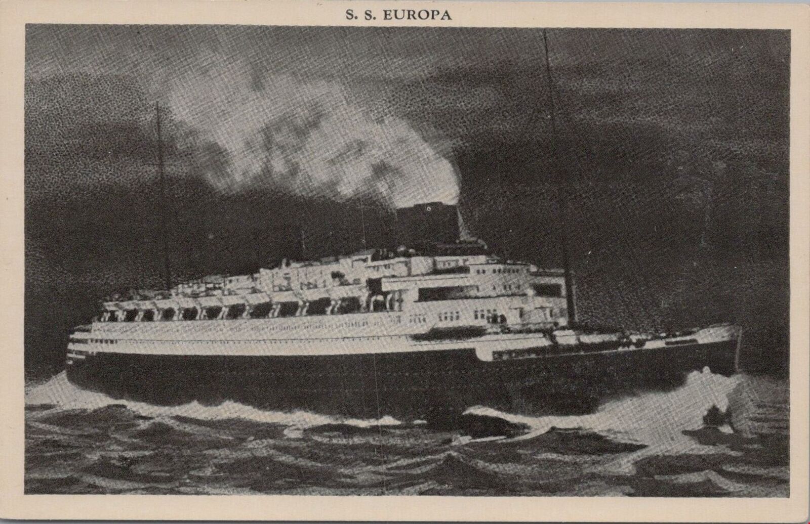 Postcard Ship SS Europa 
