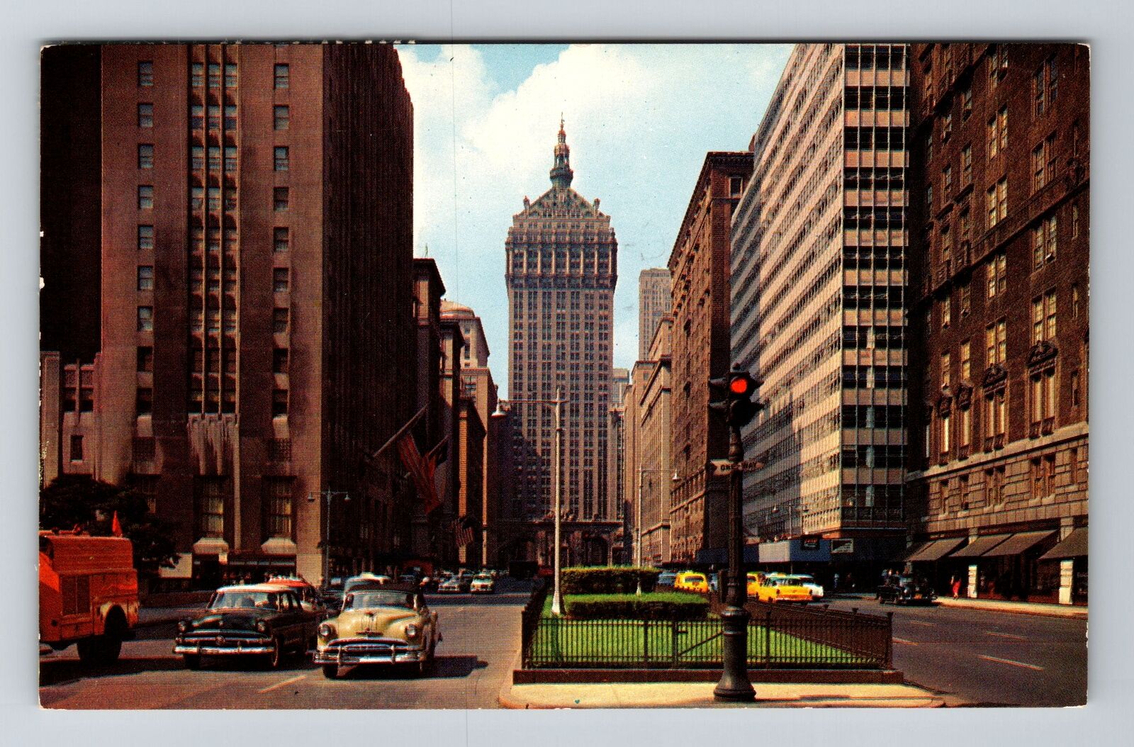 New York City NY, The Fabulous Park Avenue, Vintage Postcard