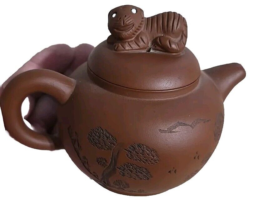 Red Clay, Chinese Tea Pot, Crouching Tiger, Hidden Dragon