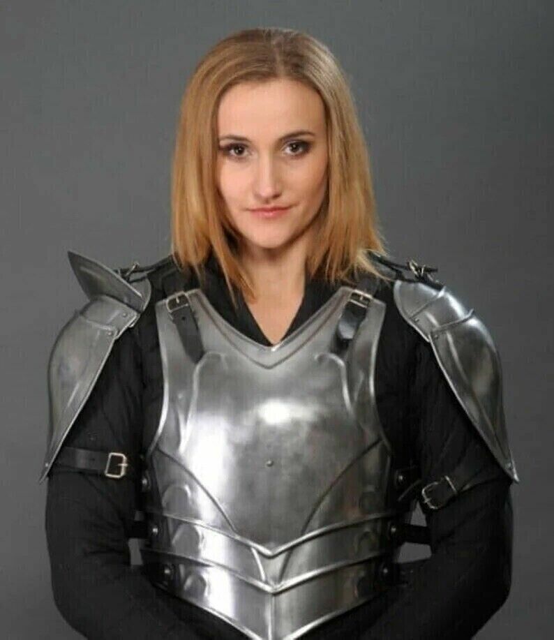 Medieval Lady Cuirass Costume Elf Fantasy Costume Elven Steel Armor Halloween