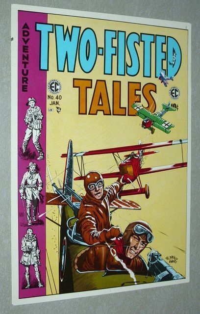 Rare vintage original 1970s EC Comics Two-Fisted Tales 40 war plane cover poster
