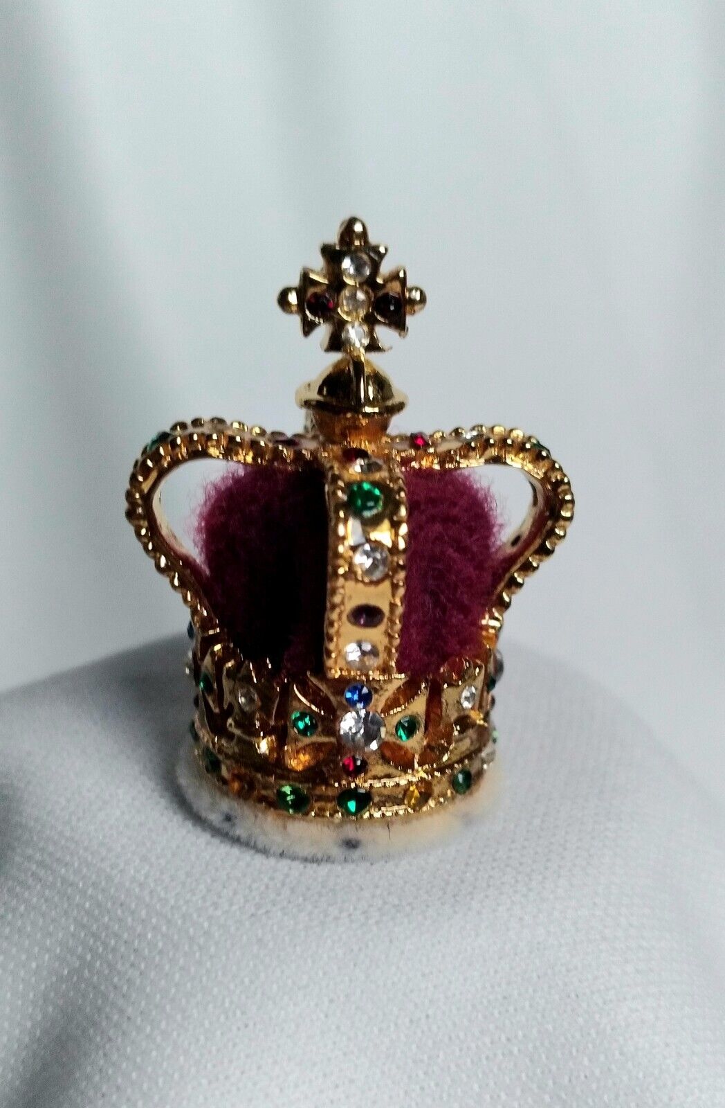 Vintage St. Edward's Crown Miniature Replica Jewel Royal House Collection In Box