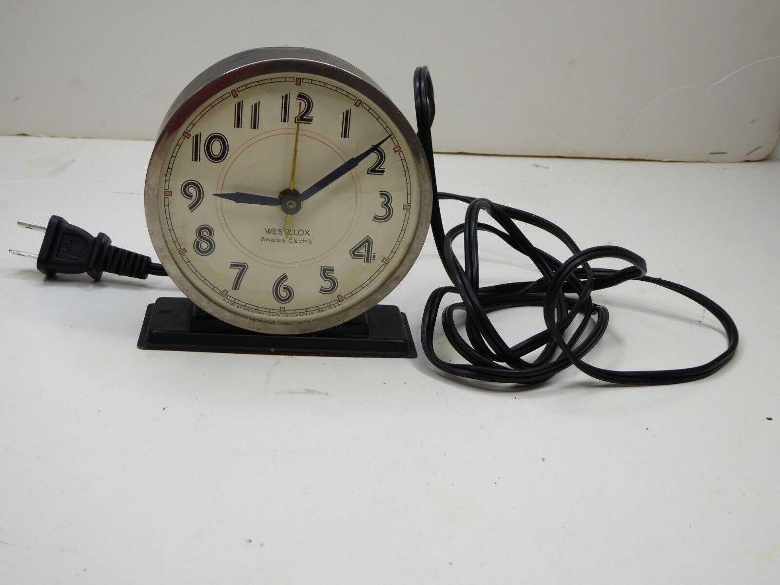 Westclox 1930s America Electric Alarm Clock Works Great