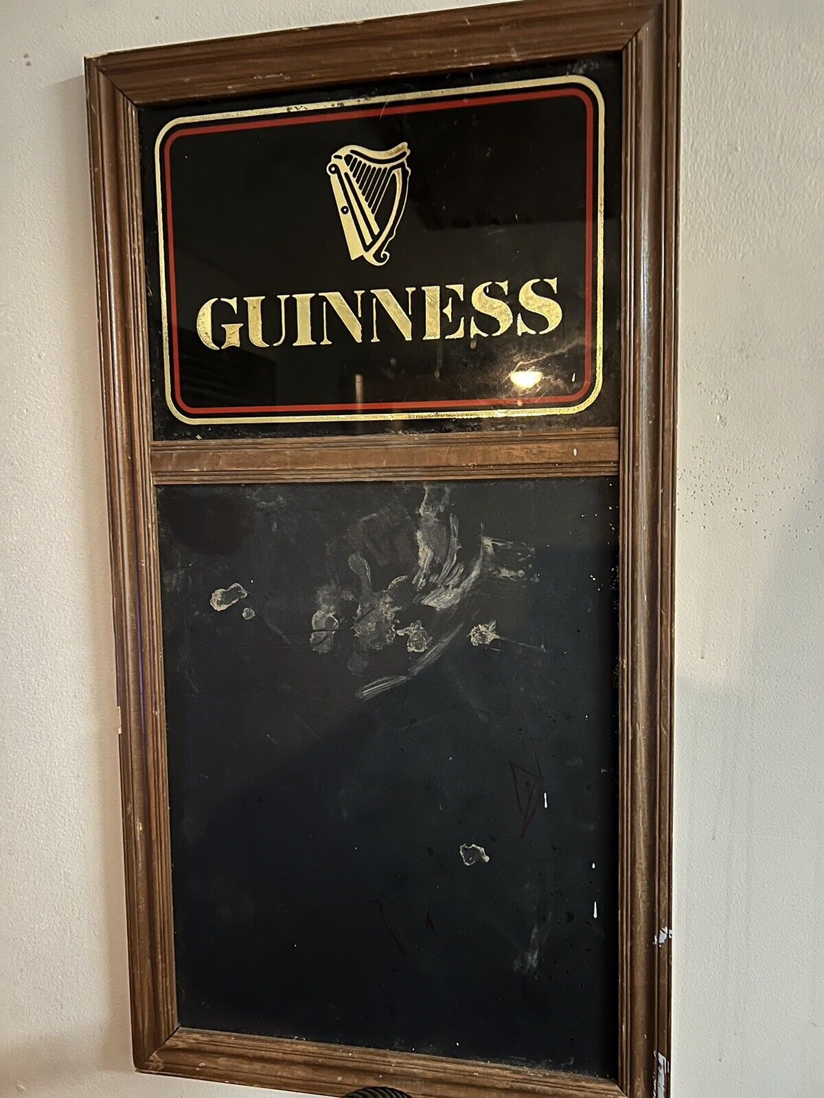 GUINNESS Huge Pub Sign chalkboard super rare  40x28 . Write in your specials