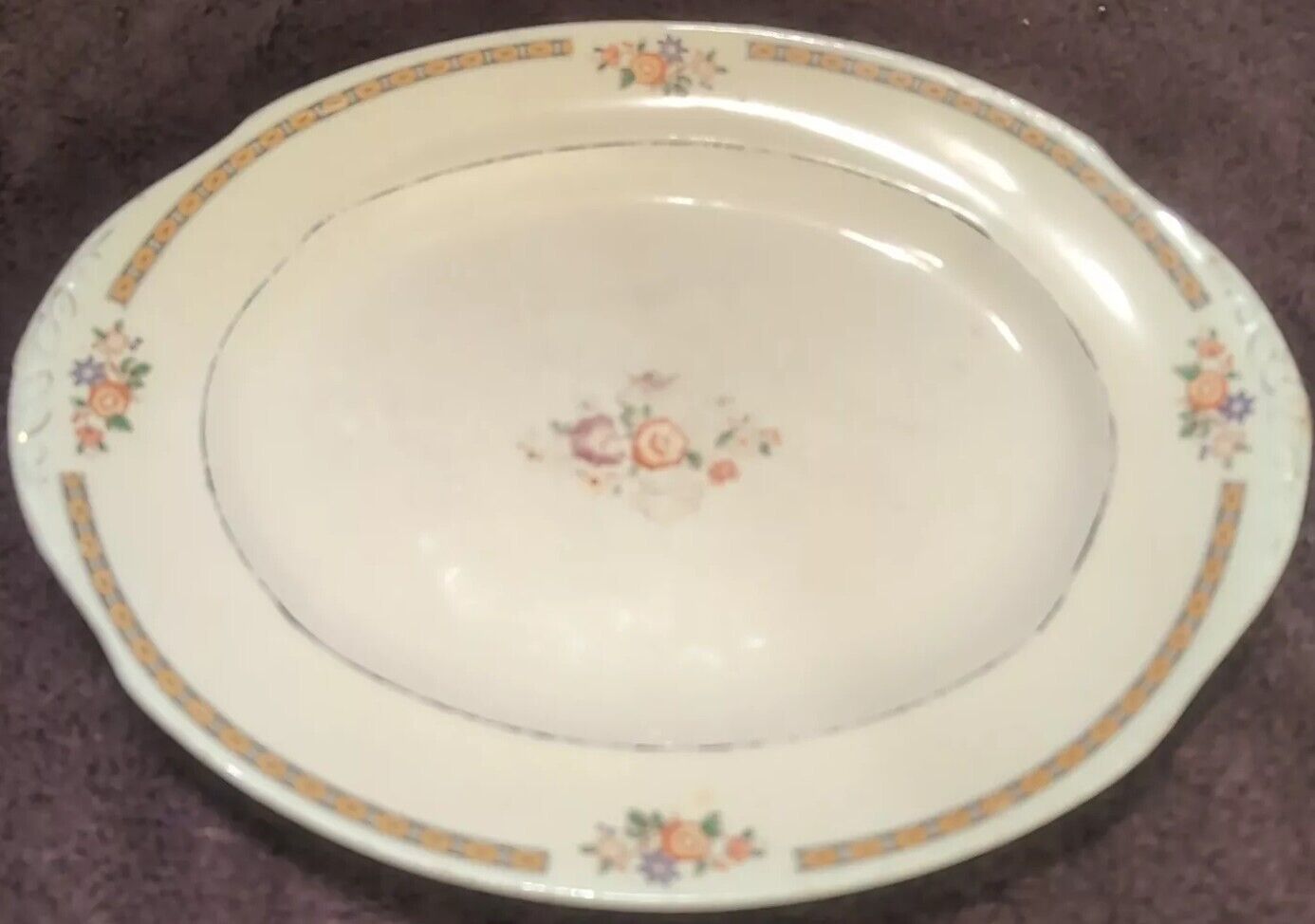 Antique W.H Grindley Ivory England Platter 