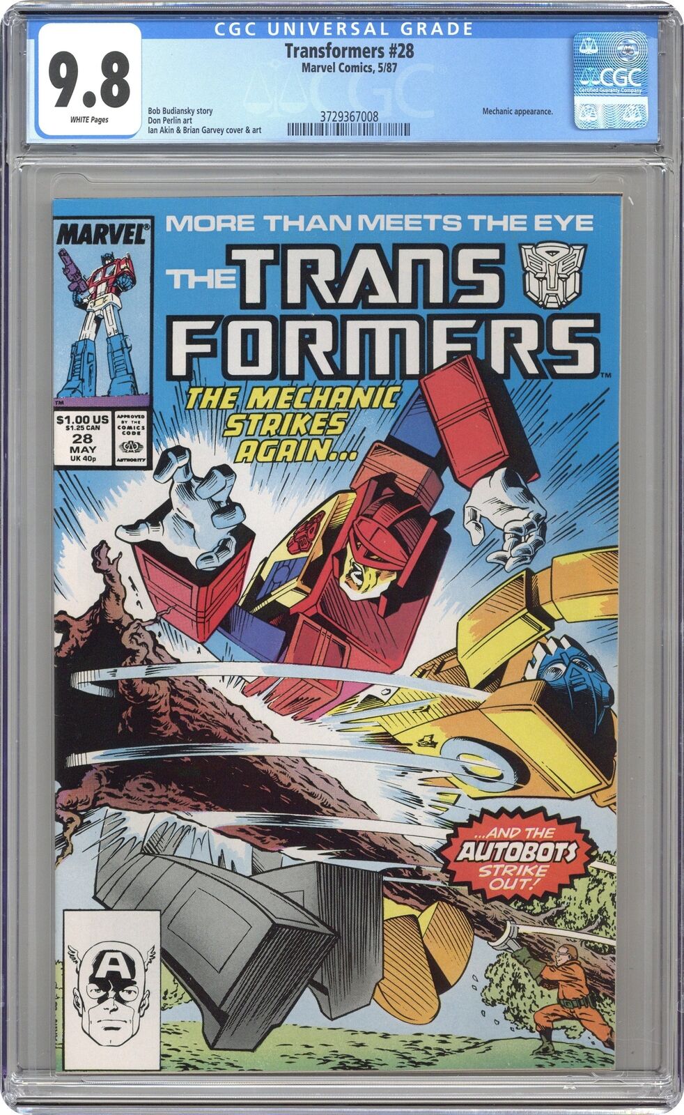 Transformers #28 CGC 9.8 1987 3729367008