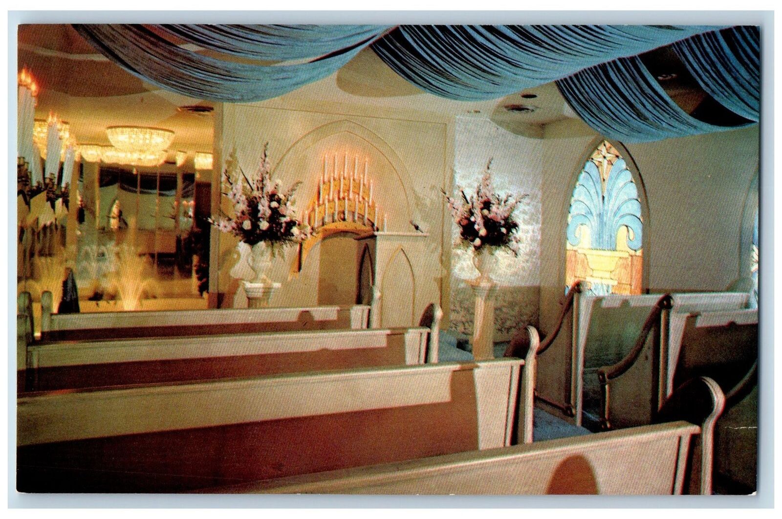 Reno Nevada NV Postcard Circus Circus Hotel Wedding Chapel Interior  c1960's