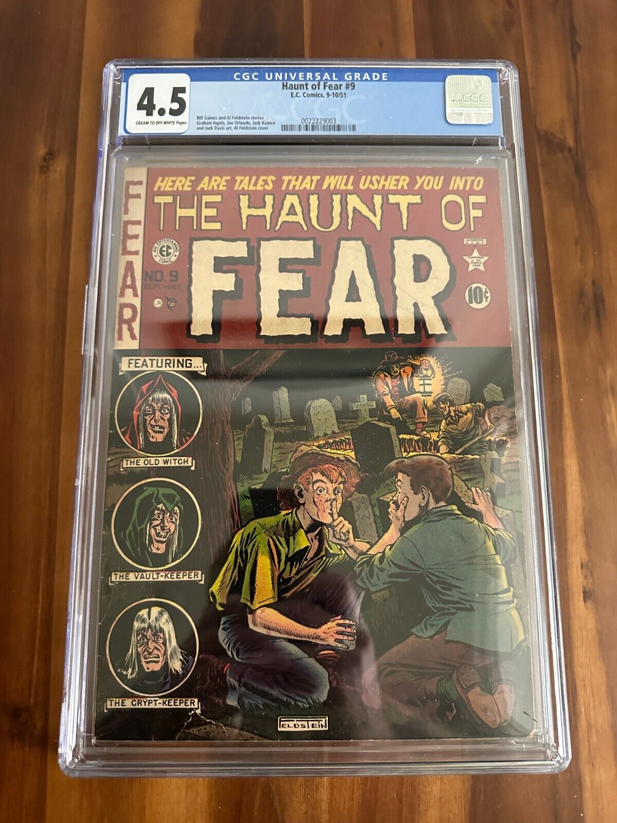 Haunt Of Fear #9 1951 CGC 4.5 Golden Age Horror Suspense EC Comics
