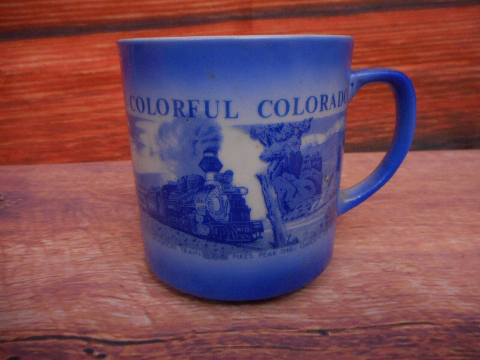 Vintage Colorado Souvenir Pikes Peak Cup Mug Central City Durango Silverton