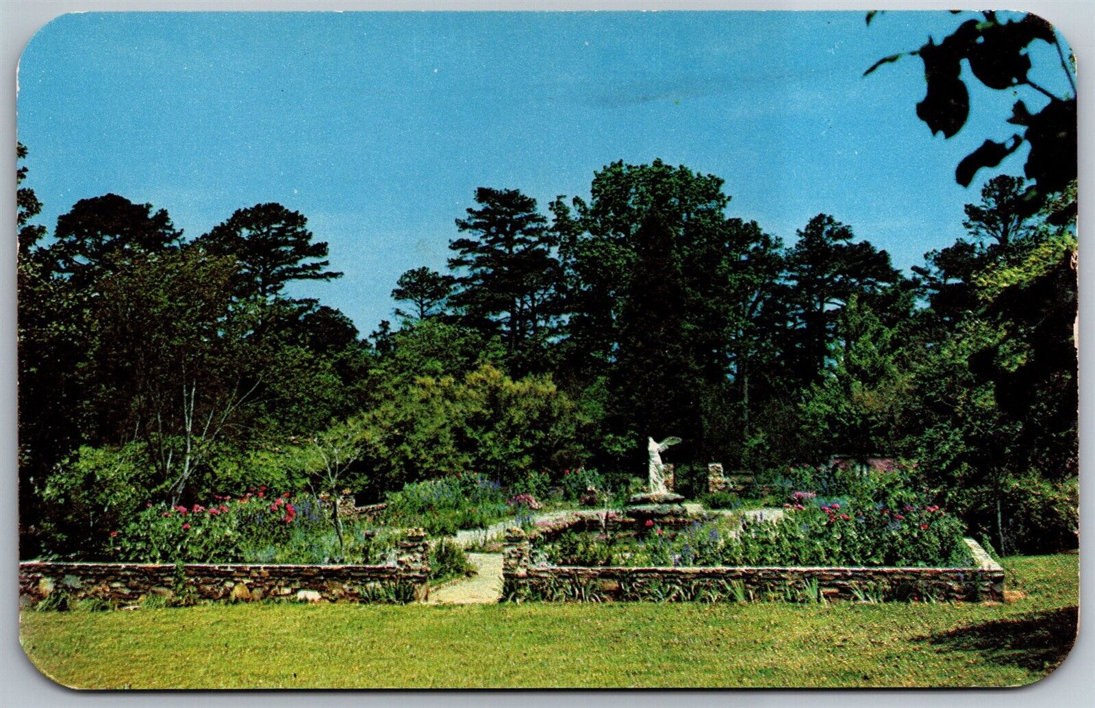 Vtg Montgomery Alabama AL Statue of Winged Victory Grecian Gardens View Postcard