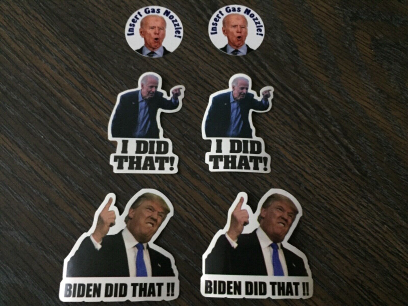 6 Pcs/Set Reflective Anti Biden I Did That Trump Car Truck Window Vinyl Sticker